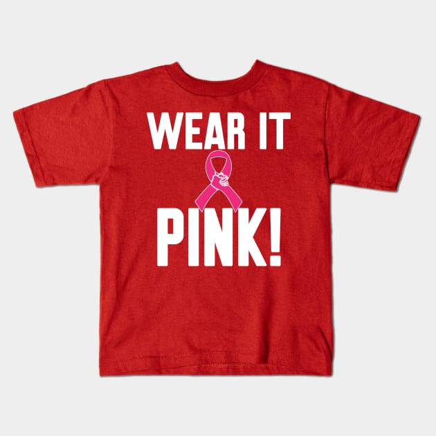 Breast Cancer Awareness Kids T-Shirt by Work Memes